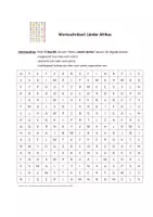 Vorschau - Interaktives Material - Wortsuchrätsel: Länder in Afrika (mit Lösung) - Seite 1