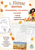 Vorschau - Unterrichtsreihen - Übungsheft Deutsch Klasse 1 Herbst Arbeitsblätter - Deckblatt