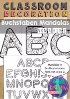 Vorschau - Mal- und Bastelvorlagen - Buchstaben Mandalas Großbuchstaben - Deckblatt