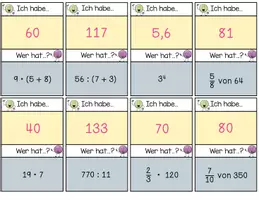 Vorschau - Spiele - I habe... Wer hat...? Kopfrechnen ab Klasse 9 - Seite 3