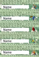 Vorschau - Merkblätter - editierbare Tischkarten Tischhelfer Zahlen Buchstaben Papageienklasse - Seite 3