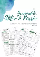 Vorschau - Stundenentwürfe - Grammatik - Das Passiv (Merkblatt und Übungen) - Deckblatt