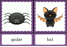 Aperçu - Inclusion - Halloween Flashcards Picture + Word Cards | Vocabulaire - Page 2