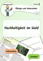 Vorschau - Arbeitsblätter - Nachhaltigkeit (im Wald) / Ökologie & Naturschutz - AB & Lösungen - Deckblatt