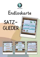 Vorschau - Merkblätter - Endloskarte zum Üben der Satzglieder - Deckblatt