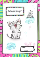 Vorschau - Arbeitsblätter - Tierischer Schulstart – Deckblätter mit der kleinen Katze – Vorlaufkurs, Vorklasse, Vorschule, Schulanfänger - Seite 3