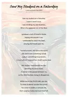 Vorschau - Lehrpläne/Lehrermaterial - Saw My Student on a Saturday (response poem to 'Saw My Teacher on a Saturday'), Gedicht - Seite 1