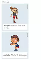 Vorschau - Stationenlernen - Steckkarten Würfel - Sportunterricht - Fitness Warm-Up - Seite 2