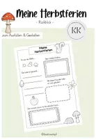 Vorschau - Arbeitsblätter - Meine Herbstferien - Herbst - zum selbst Ausfüllen & Gestalten - Deckblatt