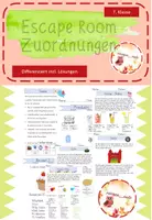 Vorschau - Arbeitsblätter - Escape Room: Zuordnungen / Dreisatz Mathe Klasse 7 - Deckblatt