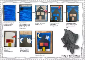 Vorschau - Mal- und Bastelvorlagen - Spukhaus - Kunstprojekt mit 3D-Effekten (Klasse 2-4) - Seite 3