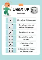 Vorschau - Spiele - Warm Up Übungen / Einwärmen mit Würfel / Sport Springseilen - Seite 1