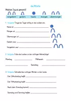 Vorschau - Arbeitsblätter - die Woche(ntage) - "gestern, heute, morgen" - Deckblatt