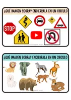 Vista previa - Hojas de trabajo - ¿Qué imagen sobra? ¡Encuéntralo! - página 1