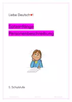 Vorschau - Arbeitsblätter - Personenbeschreibung Satzanfänge - Deckblatt