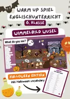Vorschau - Arbeitsblätter - Warm Up Spiel "Halloween" für den Englischunterricht - Wimmelbild, Stundeneinstieg 👻 - Deckblatt