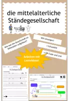 Vorschau - Arbeitsblätter - Die mittelalterliche Ständeordnung - Deckblatt