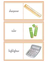 Vorschau - Spiele - School supplies - Domino Englisch - Seite 2