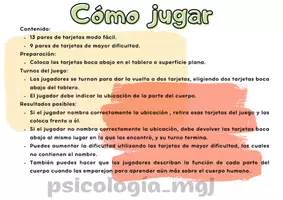 Vista previa - Juegos / Gamificación - Juego memorice “partes del cuerpo” - página 1