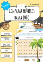 Vista previa - Hojas de trabajo - Comparar números (1-1000) - Paquete de juegos - página 1