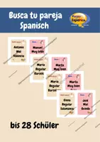 Vorschau - Aufgabenkarten - Tarjetas busca tu pareja nombre, que tal, ciudad - Deckblatt