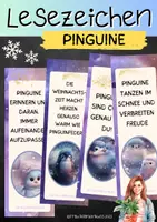 Vorschau - Mal- und Bastelvorlagen - Lesezeichen mit postiven Sprüchen: Pinguine und Weihnachtszeit - Seite 3