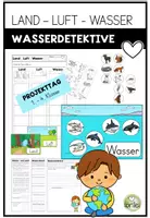 Vorschau - Arbeitsblätter - Wasserdetektive - Tierzuordnung - Projekttag (QR Codes) - Deckblatt