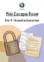 Vorschau - Arbeitsblätter - Mini-Escaperoom Die 4 Grundrechenarten (Kl. 3-4) - Deckblatt