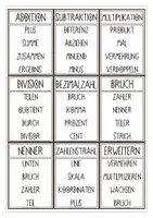 Vorschau - Stationenlernen - MATHE TABU: Grundrechenarten & Brüche - Deckblatt