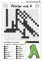 Vorschau - Spiele - Wörter von A-Z Alphabet Suchsel - Buchstabengitter Materialpaket - Seite 2
