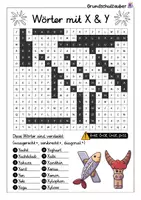 Vorschau - Spiele - Wörter mit X & Y Suchsel - Buchstabengitter - Seite 2