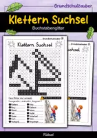 Vorschau - Arbeitsblätter - Klettern Suchsel - Buchstabengitter - Deckblatt