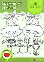 anteprima - Clipart / Immagini originali - Bellezze botaniche | 10 piante clipart | B&N - Pagina di copertina