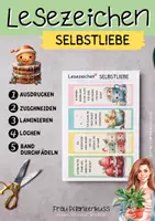 Vorschau - Mal- und Bastelvorlagen - Lesezeichen mit positiven Affirmationen über Selbstliebe mit niedlichen Motiven - Seite 2