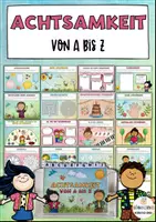 Vorschau - Arbeitsblätter - Achtsamkeit von A bis Z - 26 Achtsamkeitsübungen (Grundschule) - Deckblatt