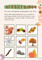 Vorschau - Mal- und Bastelvorlagen - Materialpaket Spaziergang im Herbst Herbstbingo differenziert - Seite 3