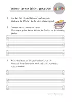 Vorschau - Arbeitsblätter - Wörter lernen leicht gemacht! "In der Bücherei" - Seite 3