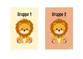 Vorschau - Präsentationen/Tafelbilder - Gruppen-Schilder (Löwenmotiv) - Seite 2