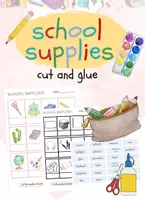 Vorschau - Mal- und Bastelvorlagen - School supplies - cut and glue - Deckblatt