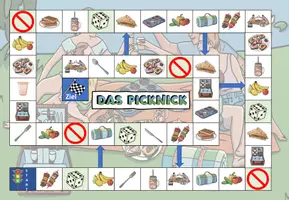 Vorschau - Spiele - Brettspiel / Spielplan "Das Picknick" Im Park - DaZ / DaF / Deutsch - Seite 3