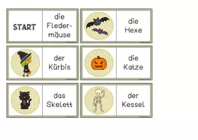 Vorschau - Arbeitsblätter - Halloween - Legespiel - Seite 1