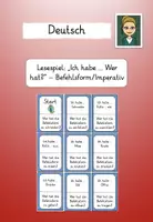 Vorschau - Spiele - Lesespiel "Ich habe ... Wer hat?" - Befehlsform/Imperativ - Deckblatt