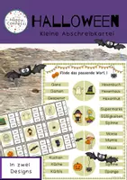 Vorschau - Arbeitsblätter - Halloween - Klammerkarten - Deckblatt