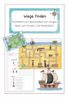 Vorschau - Arbeitsblätter - Räumliche Orientierung/Lagebeziehungen - Wege finden - Deckblatt