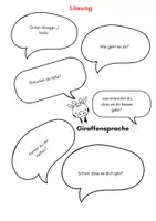 Vorschau - Arbeitsblätter - Giraffensprache Sprechblasen - Seite 2