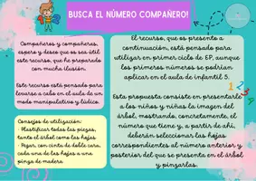 Vista previa - Juegos / Gamificación - Busca el número compañero (anterior y posterior) - página 1