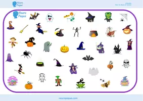 Vista previa - Tarjetas / Manipulativos - Busca el dibujo de halloween - página 2