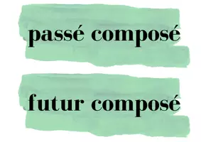 Vorschau - Aufgabenkarten - Wortkarten Zeiten und Verben présent, passé composé, futur composé - Seite 1