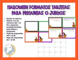 Vista previa - Tarjetas / Manipulativos - Halloween: formato tarjetas para personalizar 9 - Portada