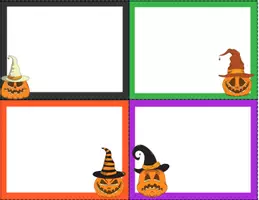 Vista previa - Tarjetas / Manipulativos - Halloween: formato tarjetas para personalizar 9 - página 1
